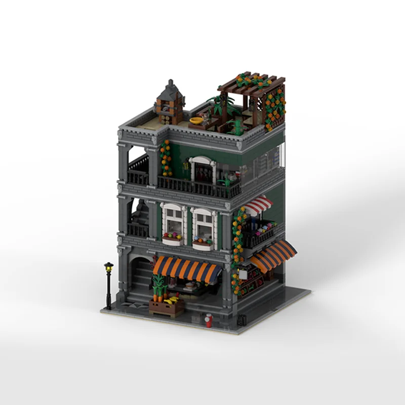 3627pcs MOC Modular Buildings Grocery Shop Model Building Blocks Toys Architecture Christmas Gift Brick Assemble Art Birthday