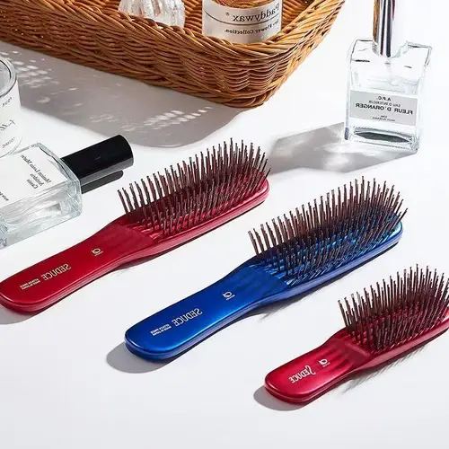 1 unidad de cepillo masajeador de cabeza Premium japonés para el cuero cabelludo, cepillo pequeño para el cabello de viaje, cepillo desenredante de plástico, peine para Limpieza del cabello, cepillo para el cabello