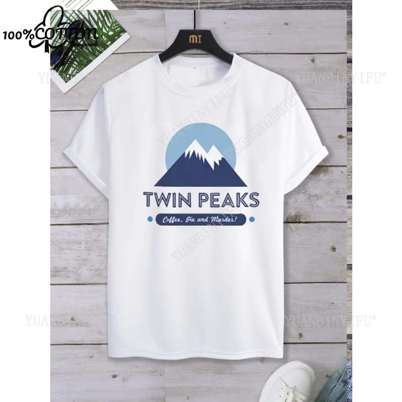 TWIN PEAKS - تي شيرت بأكمام قصيرة للجنسين، تي شيرت برسومات، فيلم Fire Walk With Me 1992، أزياء الشارع بأكمام قصيرة ورقبة دائرية 100% قطن #5