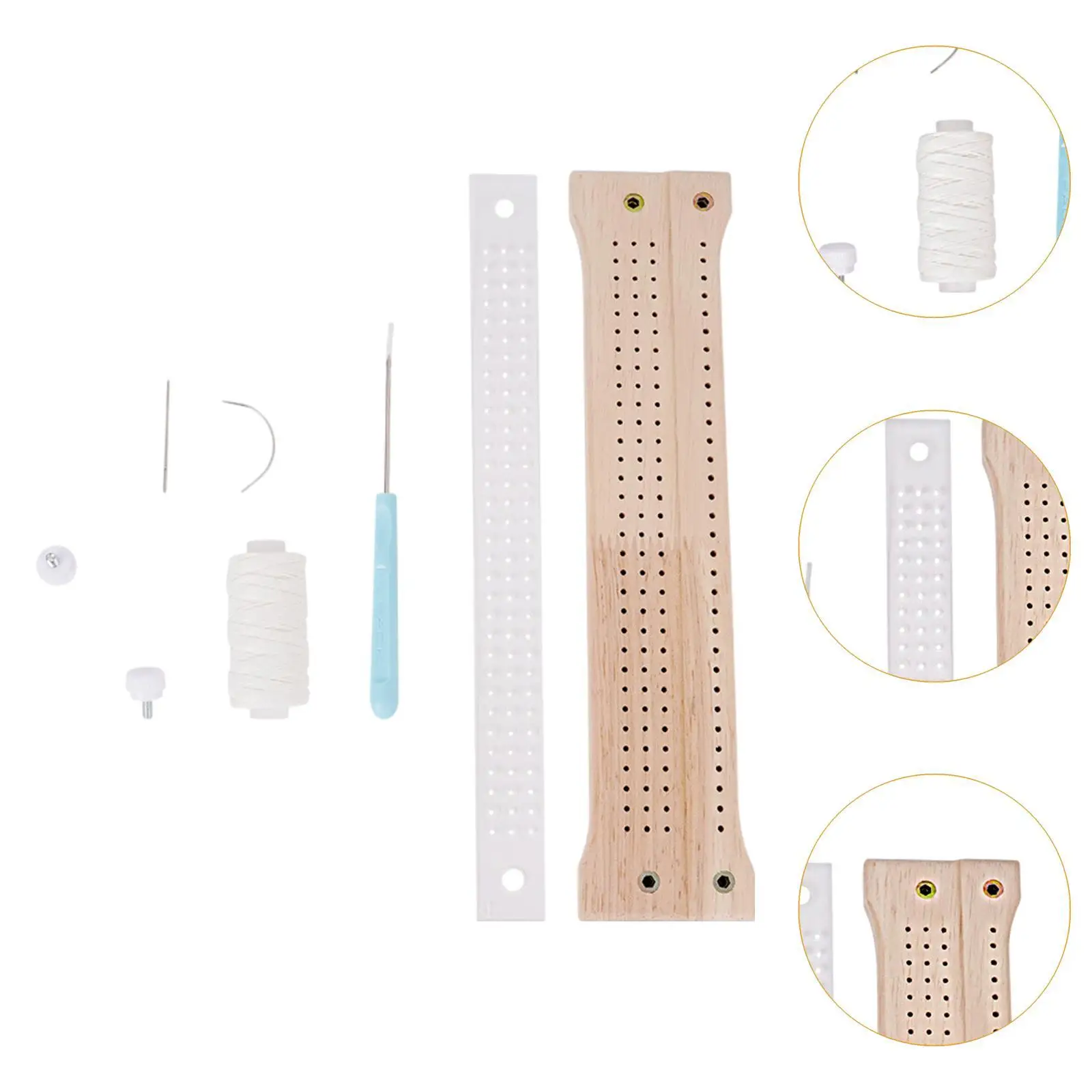 Kits de cuna para encuadernación de libros, herramienta de punzonado para encuadernación de madera con agujero portátil