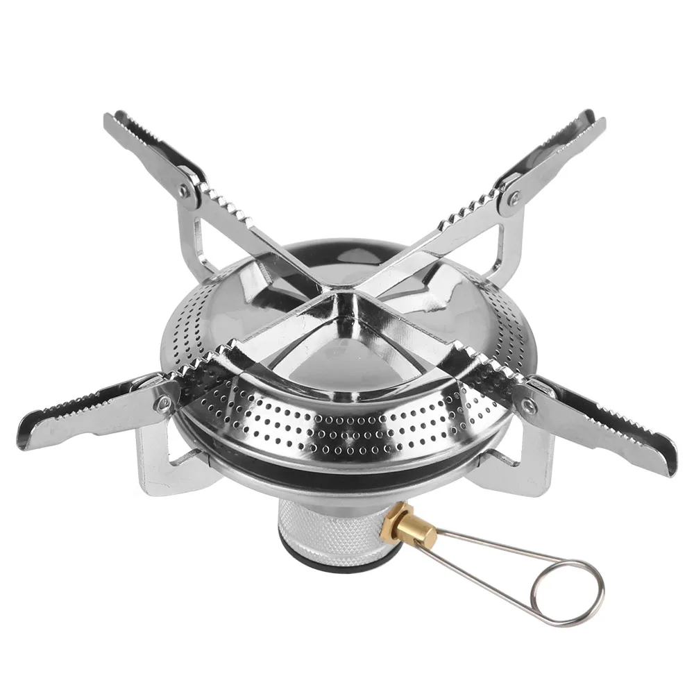 Fogão a gás para acampamento ao ar livre, com bolsa de armazenamento, conjunto de panelas portátil, mini piquenique, ferramentas de cozinha, leve, cabeça de fogão