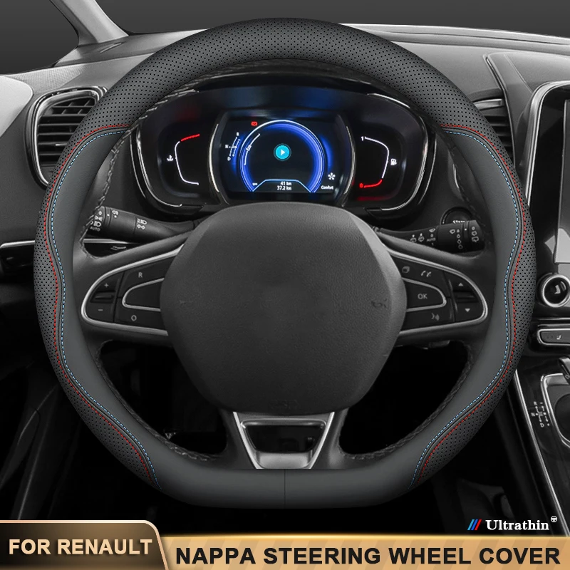 

Car Leather Steering Wheel Cover For Renault Clio Scenic Megane RS GT Laguna 3 4 5 Kangoo Fluence Trafic Talisman Twingo Kaptur