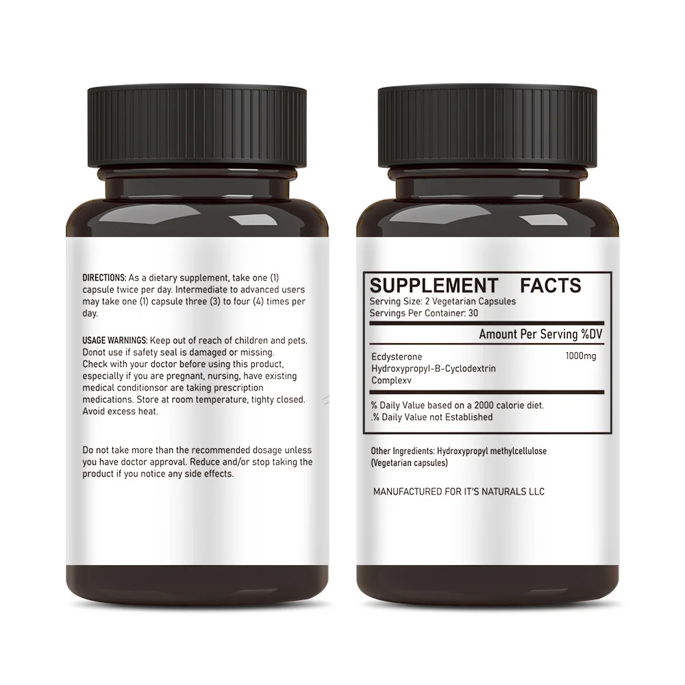 2bottle ecdysterone capsule muscle mass develop anabolic activity support muscle strength increase increase size dietary supple