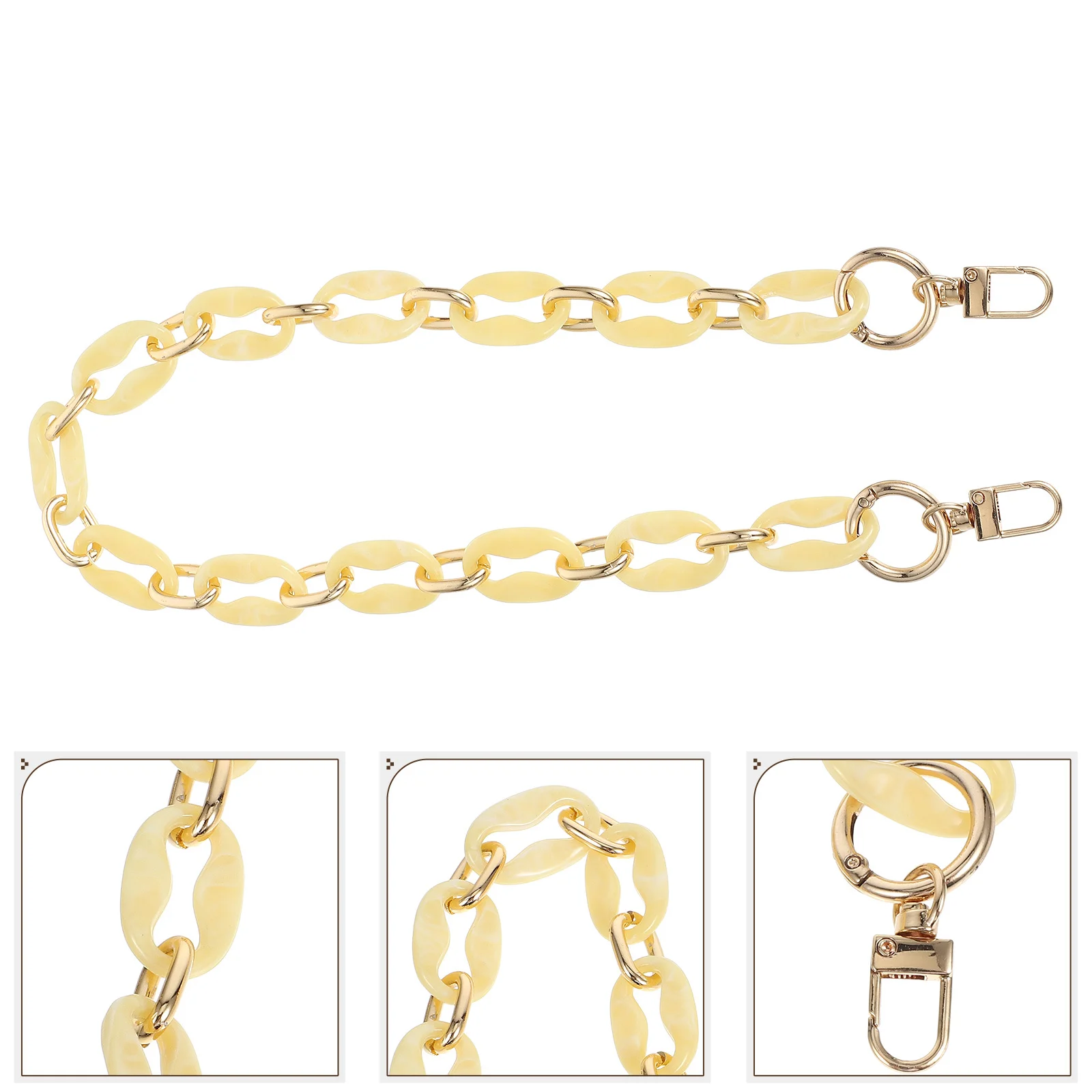 

Chain for Purse Strap Acrylic Stylish Durable Crossbody Purse Replacement Chain DIY Handbag Accessory Handbag Strap