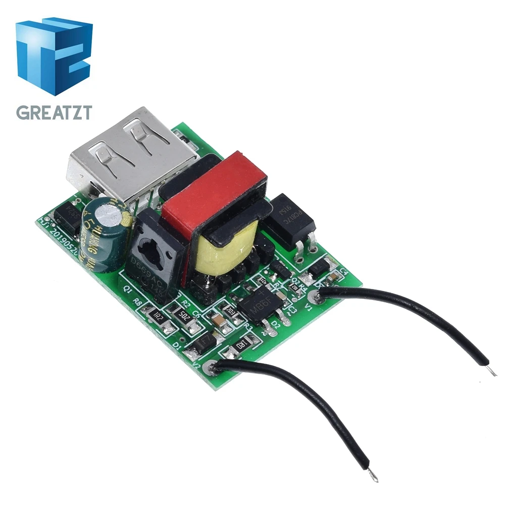 GREATZT USB DC Step-Down-Modul, isoliertes Netzteil, Buck-Konverter, Stabilisator, 12 V, 24 V, 36 V, 48 V, 72 V bis 5 V, 1 A