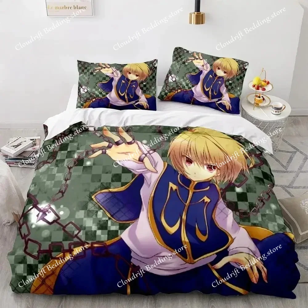 

HUNTER×HUNTER Bedding Set Single Twin Full Queen King Size Bed Set Aldult Kid Bedroom Duvetcover Sets bed furniture set bedroom