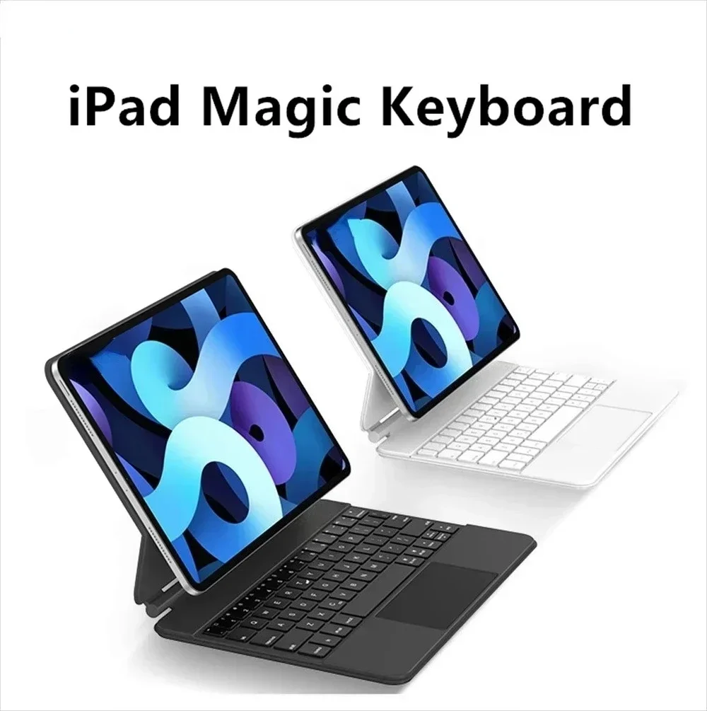 Magic Bluetooth Keyboard For iPad Air13 Pro13 2024 M4 Air11 2025 M3,For iPad Air 11 2024 M2 Pro11 Pro12.9 10th Funda Keyboard