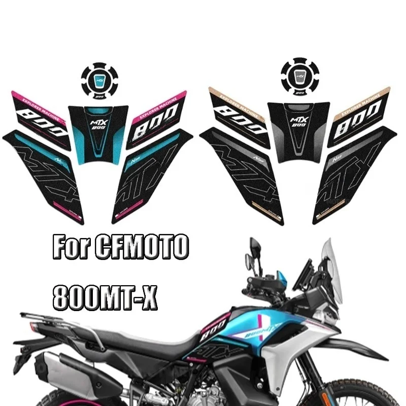 

For CFMOTO 800MT-X 800mt-x 2024 Anti-slip Motorcycle Side Sticker Fuel Tank Decal Protector Traction Pad Cover Decoration Sets