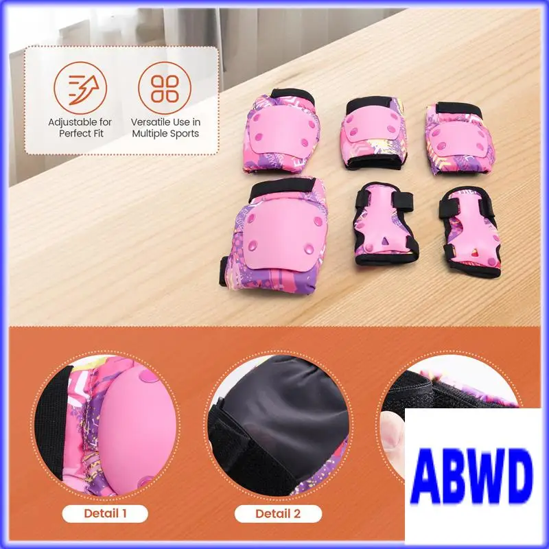 WD-Roller Skating Schutzausrüstungsset für Kinder, komplette Ausrüstung, Skateboard, Rollschuhe, Laufrad, Knieschützer