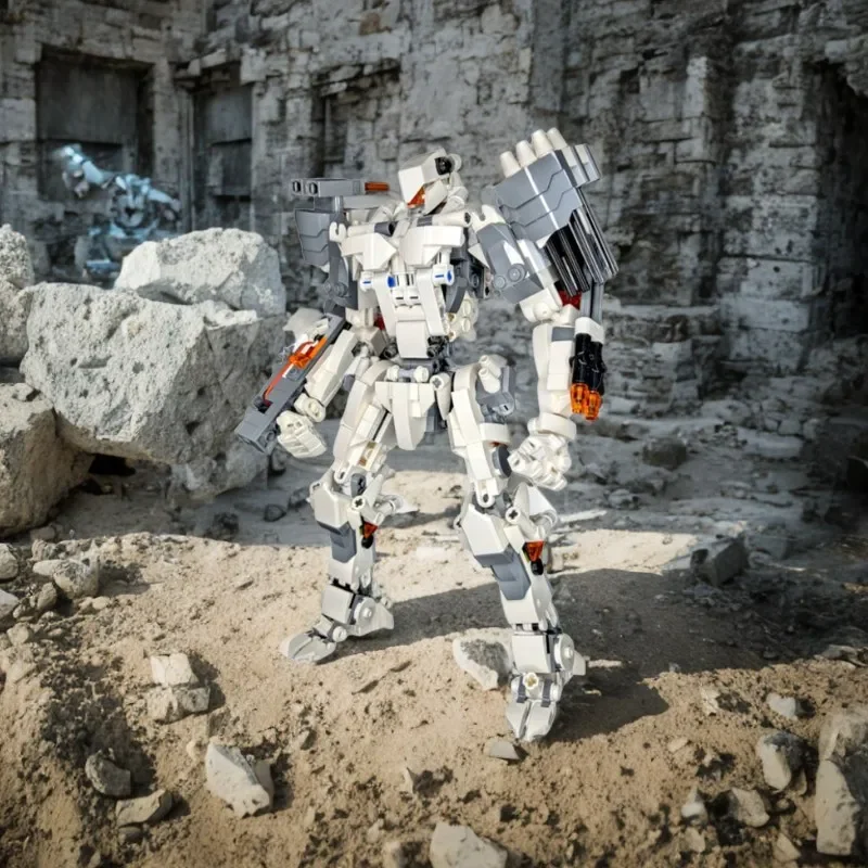 618pcs MOC Sci-Fi Mecha 71721 Jaeger Alpha Ranger Battle Mech DIY Model Building Blocks Birthday Toys Gift
