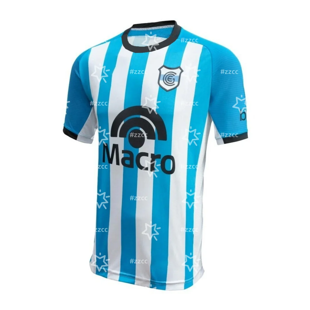 Conjunto de entrenamiento de fútbol Gimnasia Jujuy 25-26, camiseta deportiva de verano para hombre, ropa para niños, camiseta para mujer, camiseta de surf ﻿