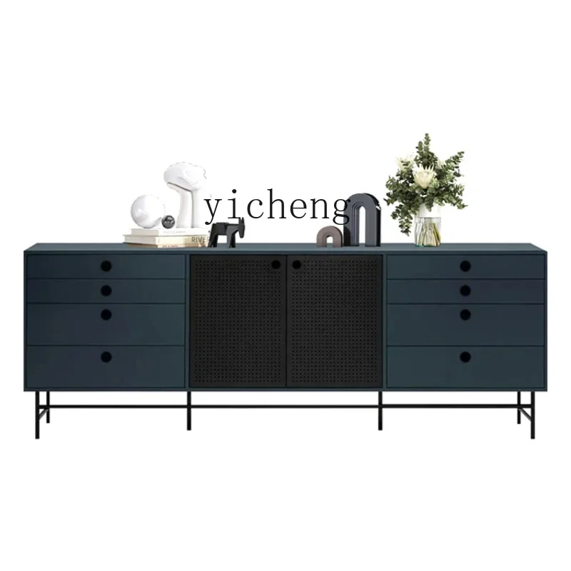 

light luxury TV cabinet modern simple small apartment storage cabinet living room solid wood floor cabinet