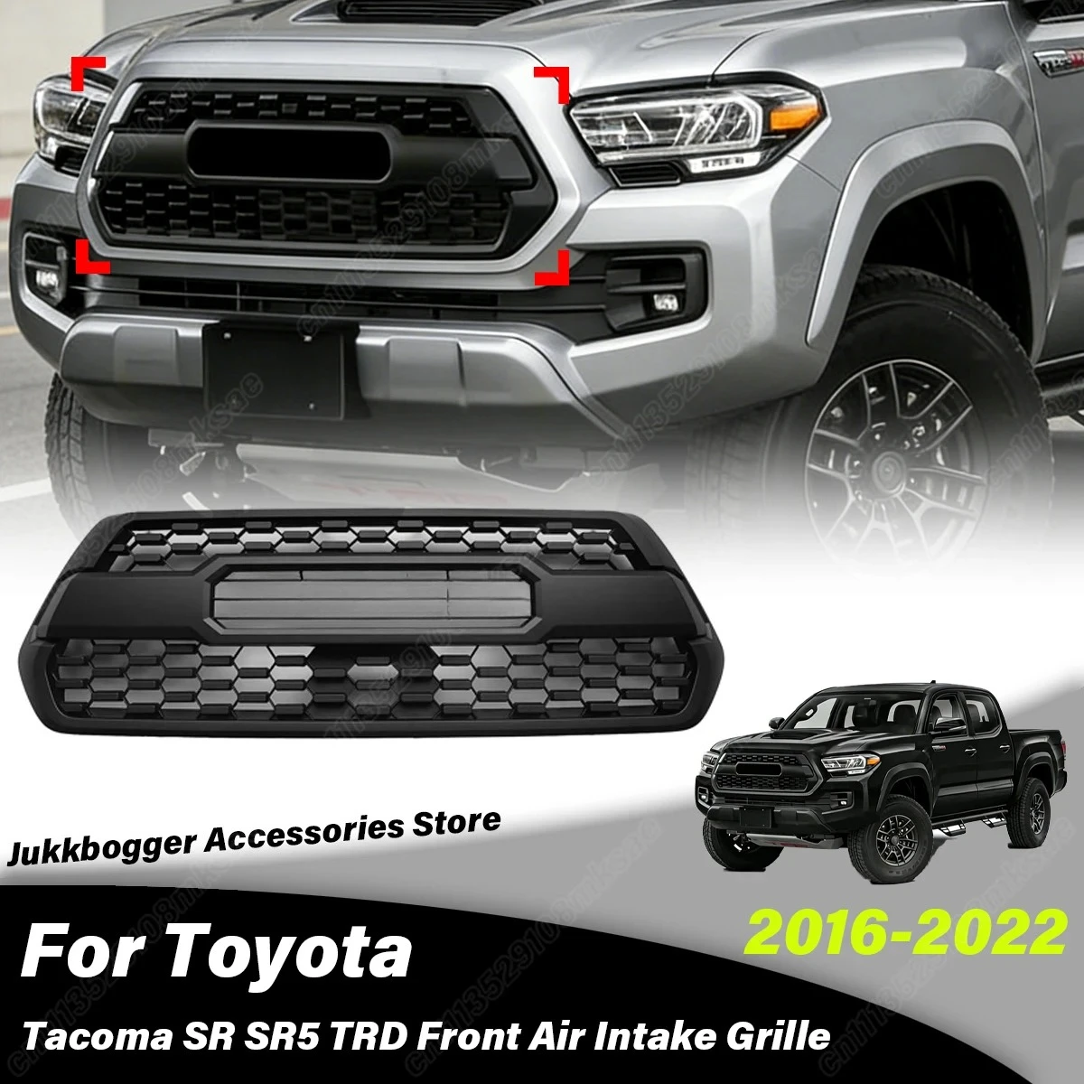 

For Toyota Tacoma SR SR5 TRD 2016 2017 2018 2019 2020 2021 2022 Automobile Front Air Intake Grille Heat Dissipation Accessories