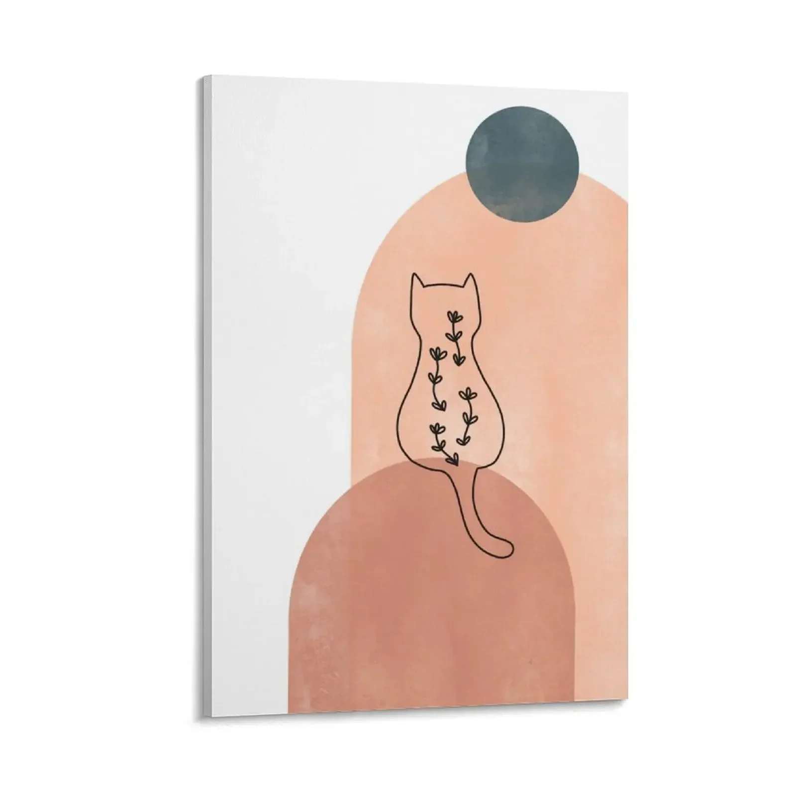 

Cat-Back Canvas Painting decorative pictures for living room pictures for wall Paintings for bedroom