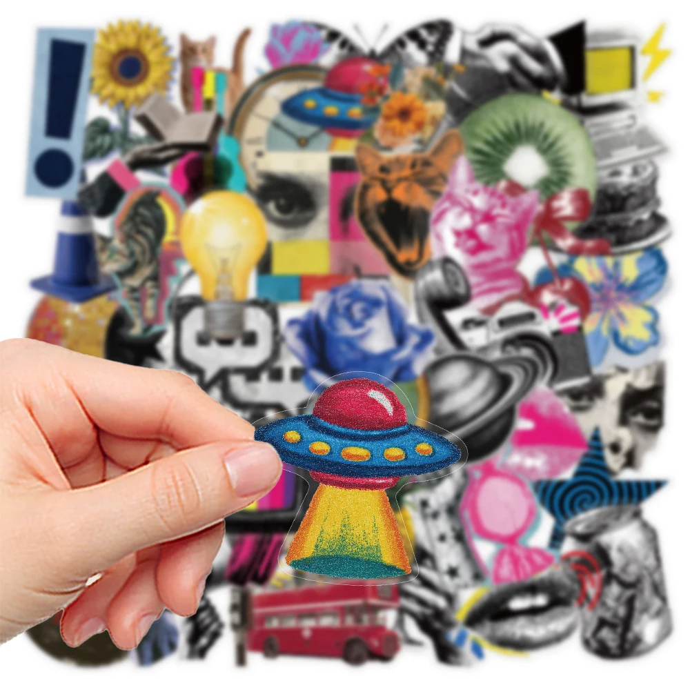 10/30/50pcs Transparent Vintage Y2K Cartoon Stickers Pop Aesthetic Decoration Decals Toys Graffiti Stationery Laptop Phone Case view 5