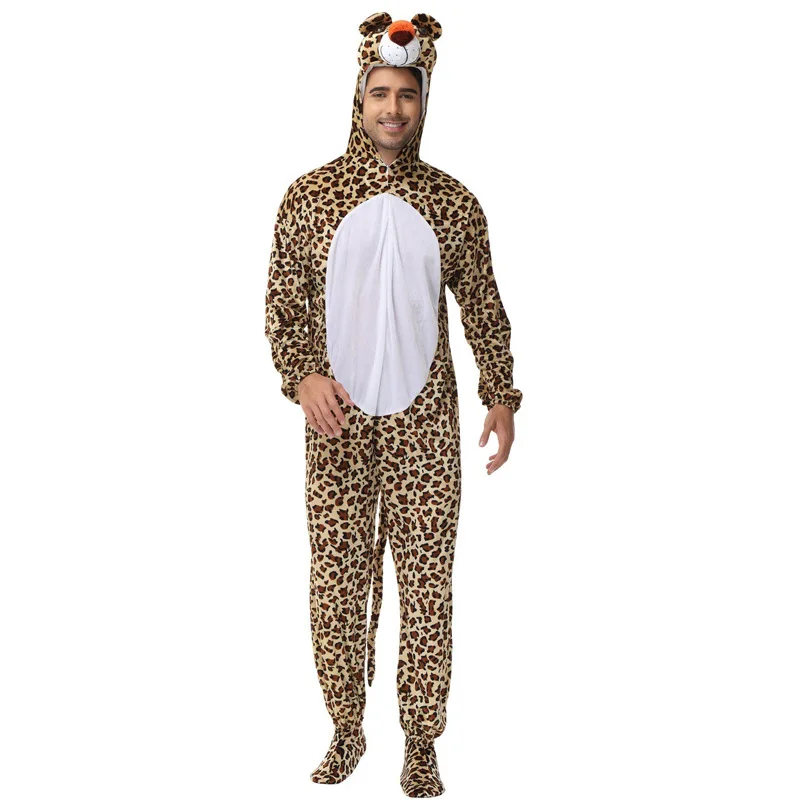 

New cartoon animal adult onesie set cosplay leopard costume