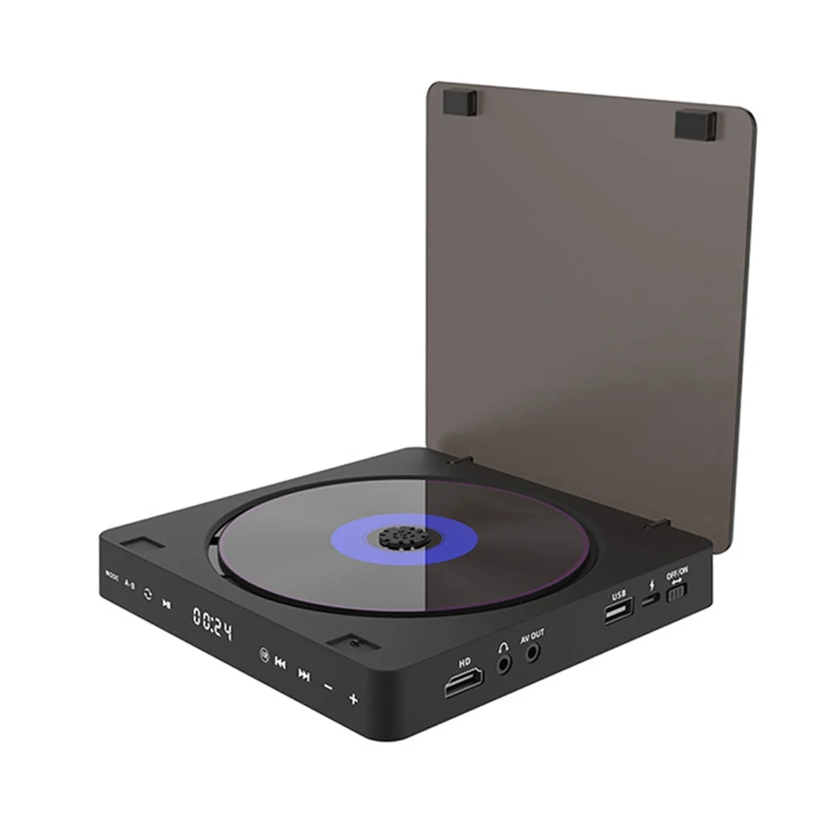 Portable DVD Player Compatible with AV Out & CD Player Optical Out Region Free,USB Supported UK Plug