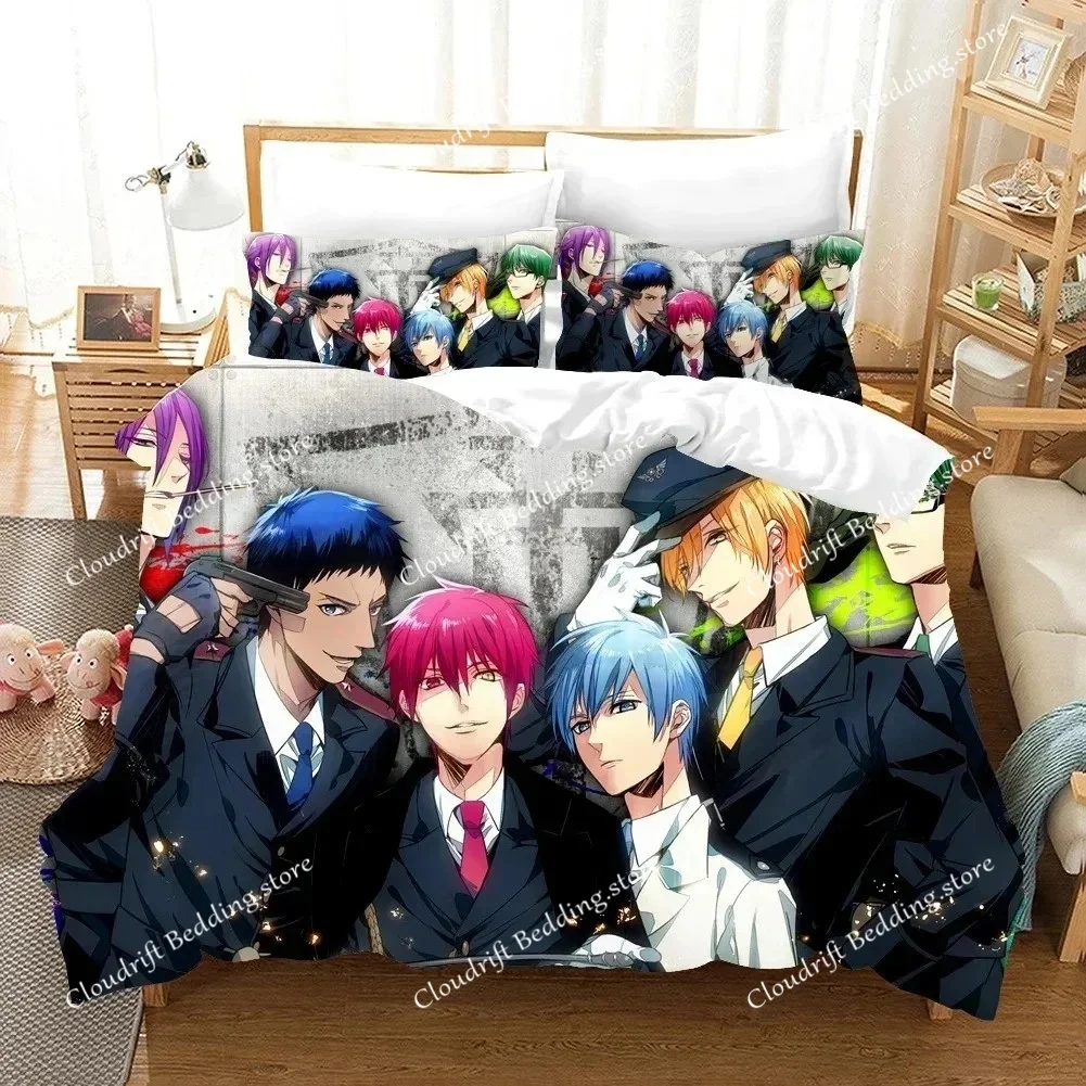 

Kurokos Basketball Bedding Set Anime Comforter 3D Print Luxury Duvet Cover Set Home Textile Queen King Single Size Cartoon Boys