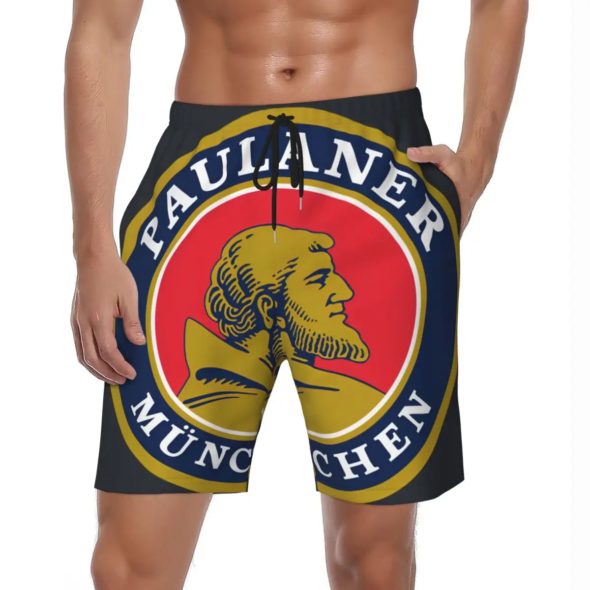 Men Board Shorts Paulaner Spezi Casual Swimming Trunks Germany Soda Drink Quick Dry Surfing Large Size Beach Short Pants