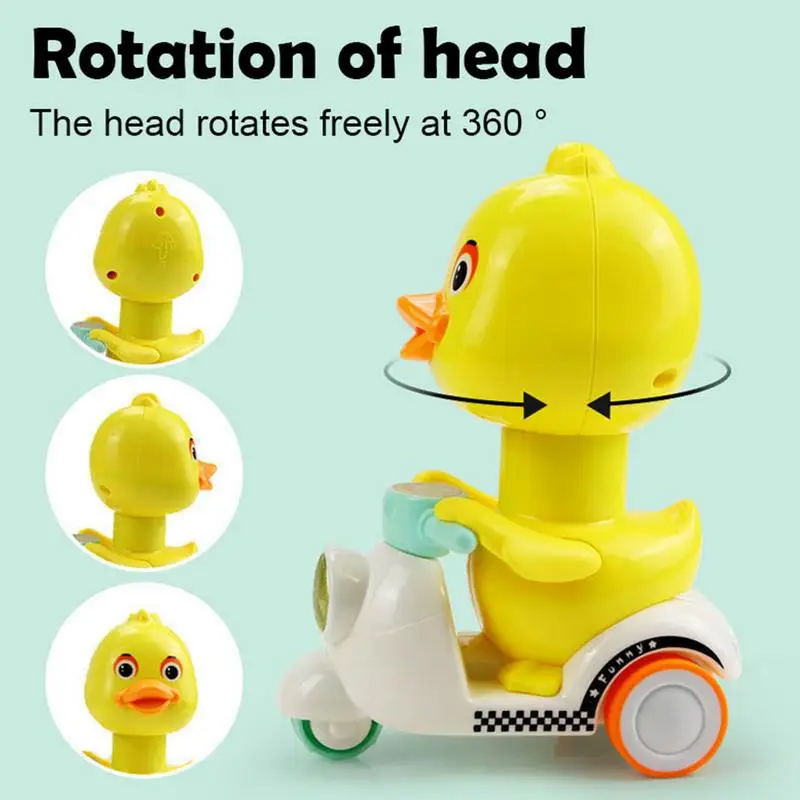 Press And Go Car Toys Cartoon Duck Pull Back Car Animal Inertia Toy Car Adorable Vehicles Car Toys Press Pull Back Toy For