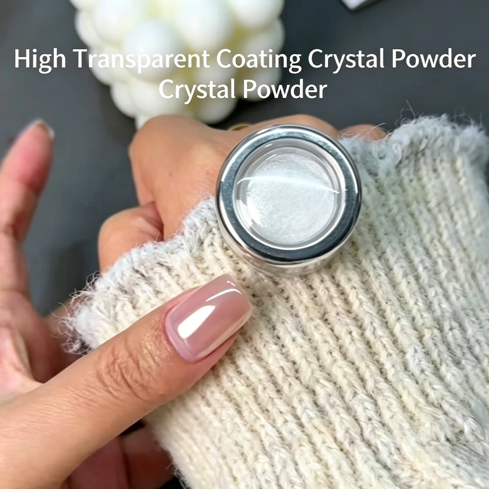 Pearl Mirror Plating Nail Powder Ultra Clear Sunlight Bright Chrome Powder For Natural Nail Art Chrome Pigment Transparent Flash