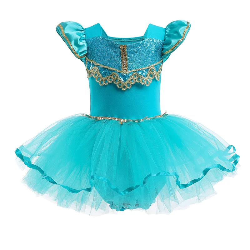 Round Yuan Girl Ballet Practice Dress Party Fancy TUTU Dress Elsa Anna Belle Alice Colorful Clothes Baby Girl Party Costumes