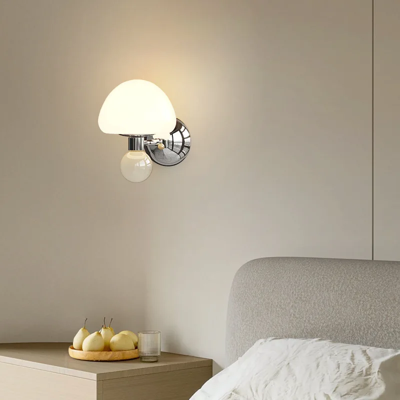 Modern Bedroom Bedside Wall Lamp Corridor Children's Room Study Living Room Eye Protection wall light Mushroom Creative Light