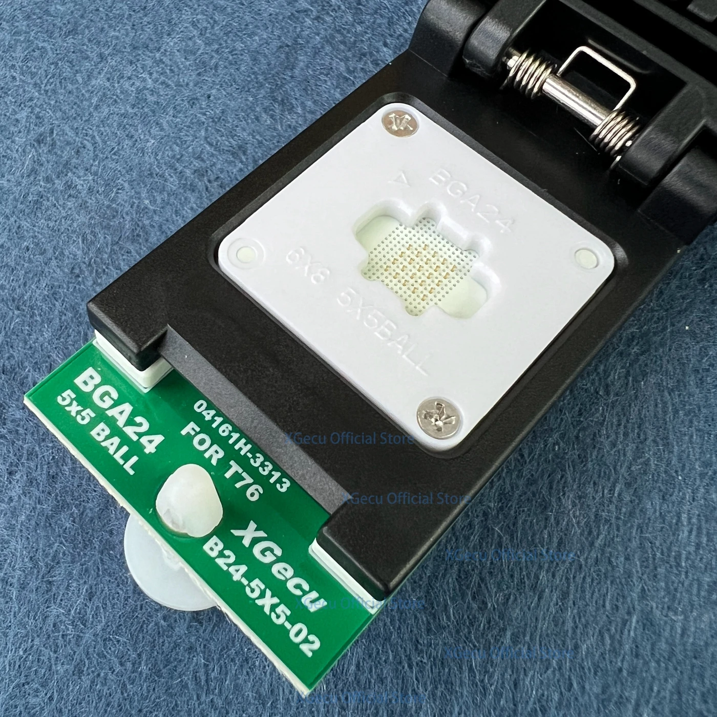 T76_B24_5x5-02  100% XGECU Original High-Speed BGA24 Adapter Probe Socket  Size: 6mm x 8mm 5x5 Ball BGA24 Full-Pin 24-Pin Socket