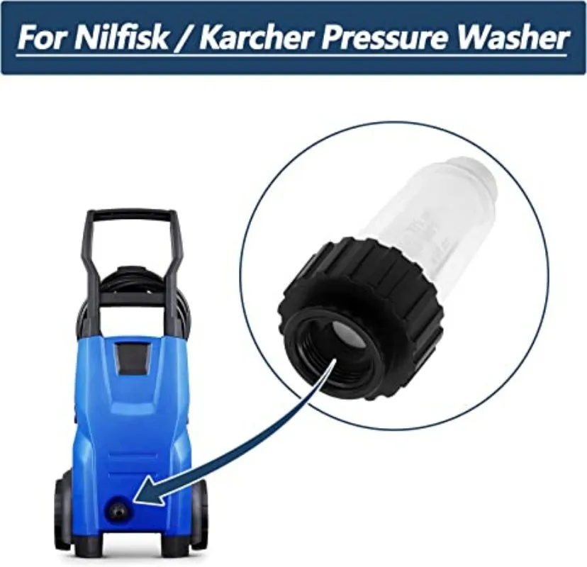 Water Filter for Pressure Washers 3/4 Inch Connection (with Filter Cartridge) for Kärcher K2 K3 K4 K5 K6 K7-2 Pack