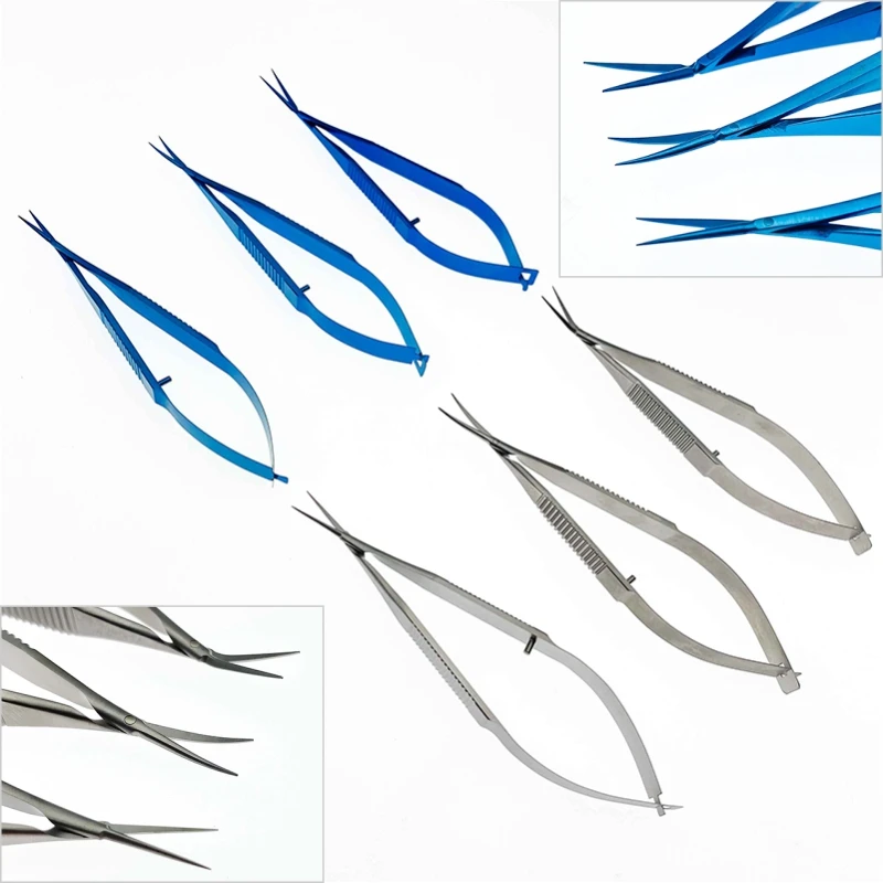 Ophthalmic 11.5cm  Eye Capsule membrane scissors Ophthalmic microsurgery scissors Pet Surgical Instrument VKTIMALL