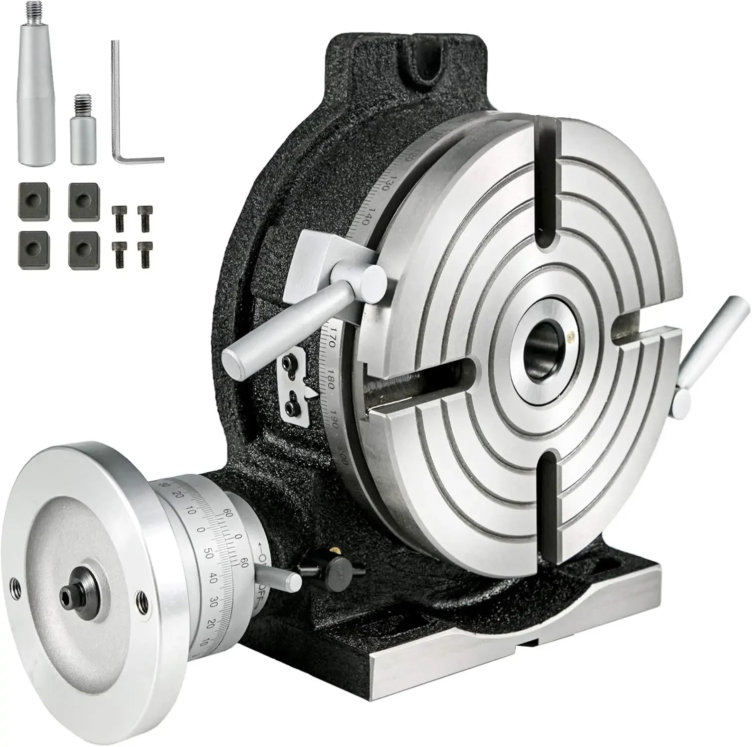 

Mophorn Rotary Table 8Inch Horizontal Vertical HV8 Precision 3MT Milling Drilling Machine Vernier Reading Milling Drilling