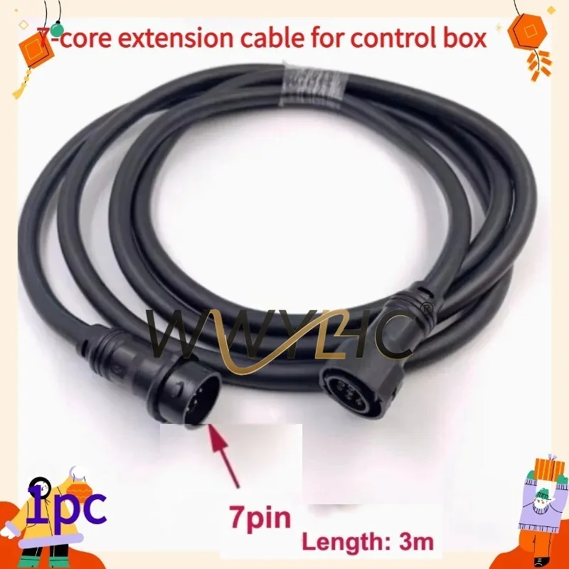 1pc 7 Pin Wire Harness Extension Cable 3m Long for Outboard Remote Control