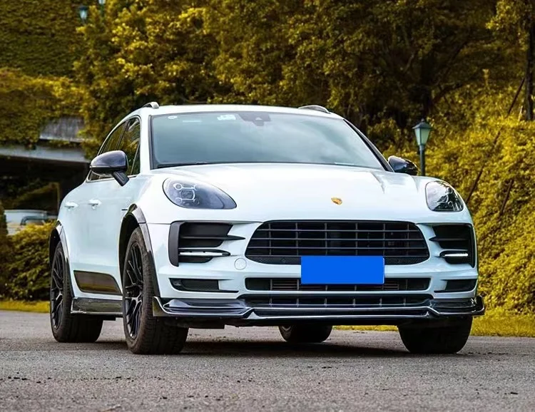 Carbon Fiber Front Lip for 19-22 for Porsche Macan  Body Part