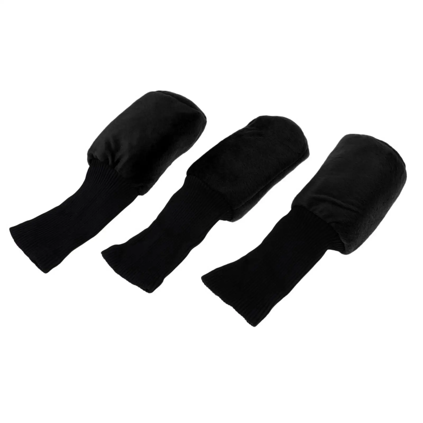 Golf Long Neck Headcovers with Number Tags Fluff Cloth Shockproof Sleeve for Golf Club Woods