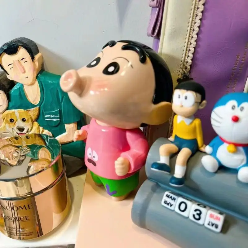 Anime Crayon Shin-Chan Figurine Nohara Shinnosuke Action Figures Beeping Mouth Pvc Model Collection Toys Decoration Birthday Gif