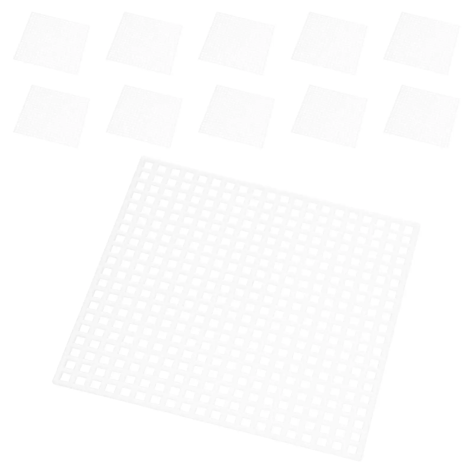 20Pcs Plastic Eye Mesh White Sheets 8x8cm for Crafting Mask Eyes Cosplay Supplies Fursuit Eye Mesh Net Mask Sheet for Embroidery