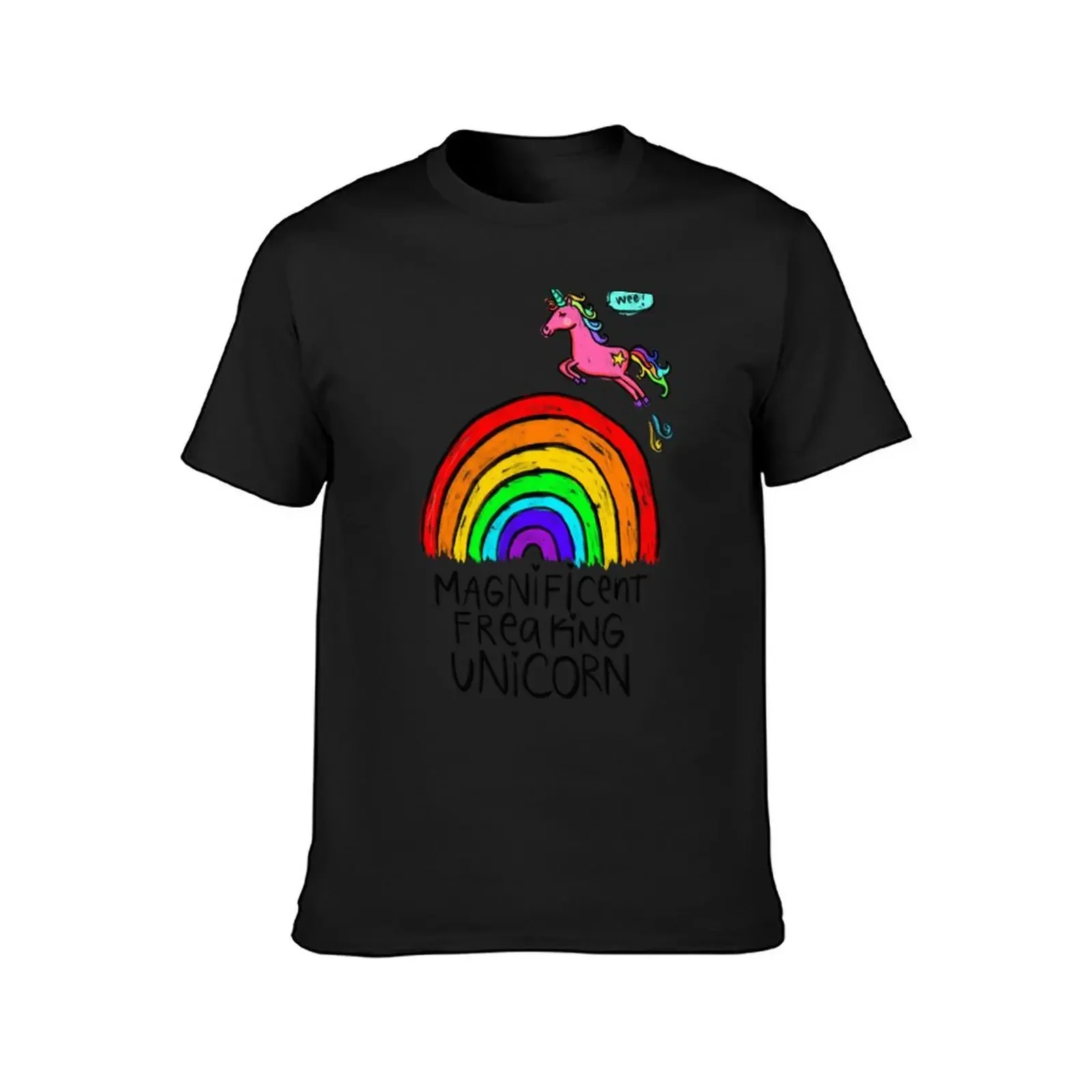 Magnificent Freaking Unicorn T-Shirt oversized summer top tops fruit of the loom mens t shirts