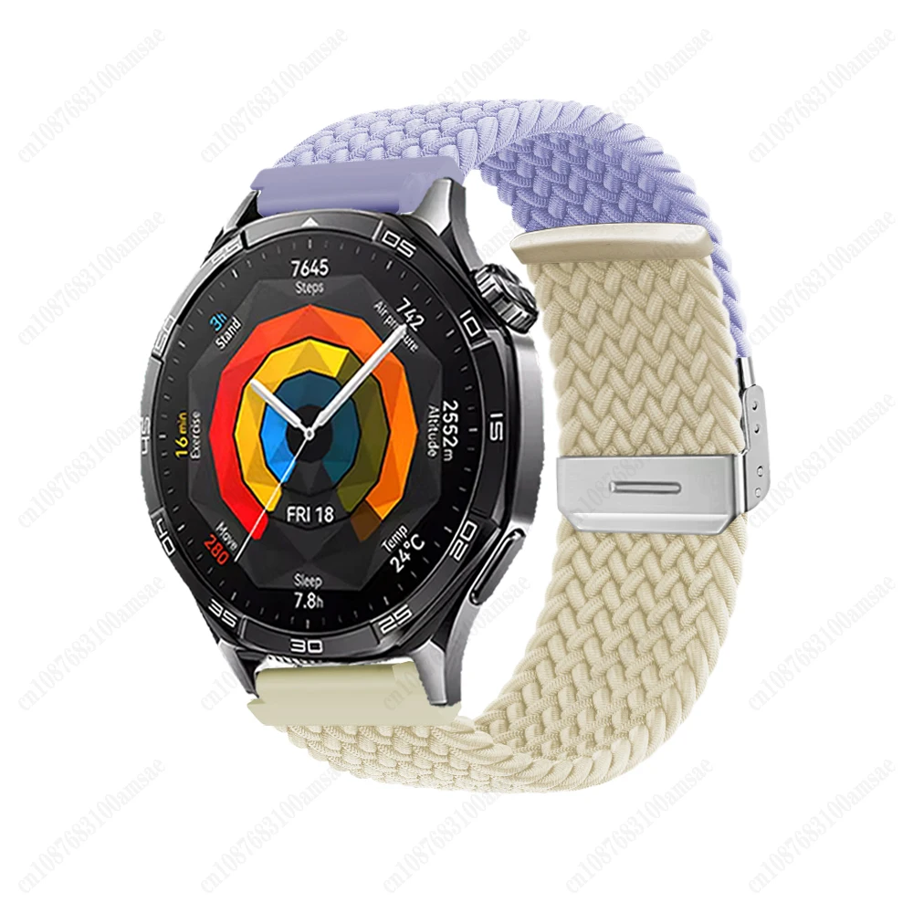 Correa de nailon trenzado de 18mm y 22mm para Huawei Watch GT5, pulsera de repuesto para reloj inteligente de 46mm, correa de reloj para Huawei GT5 de 41mm