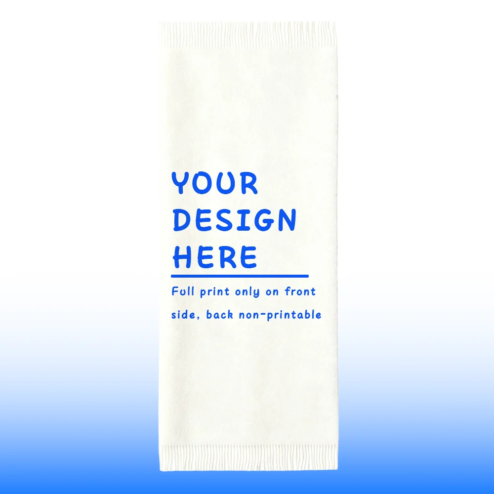 Custom Print Vertical Faux Cashmere Fringe Scarf Personalized Logo Text Pattern Front Printed Winter Neck Wrap Gift Daily Outfit