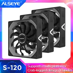 ALSEYE Cooler PC Fan 4Pin 12V 120mm PWM Fan Cooling (3pieces/lot) 1200RPM Silent Case Fans
