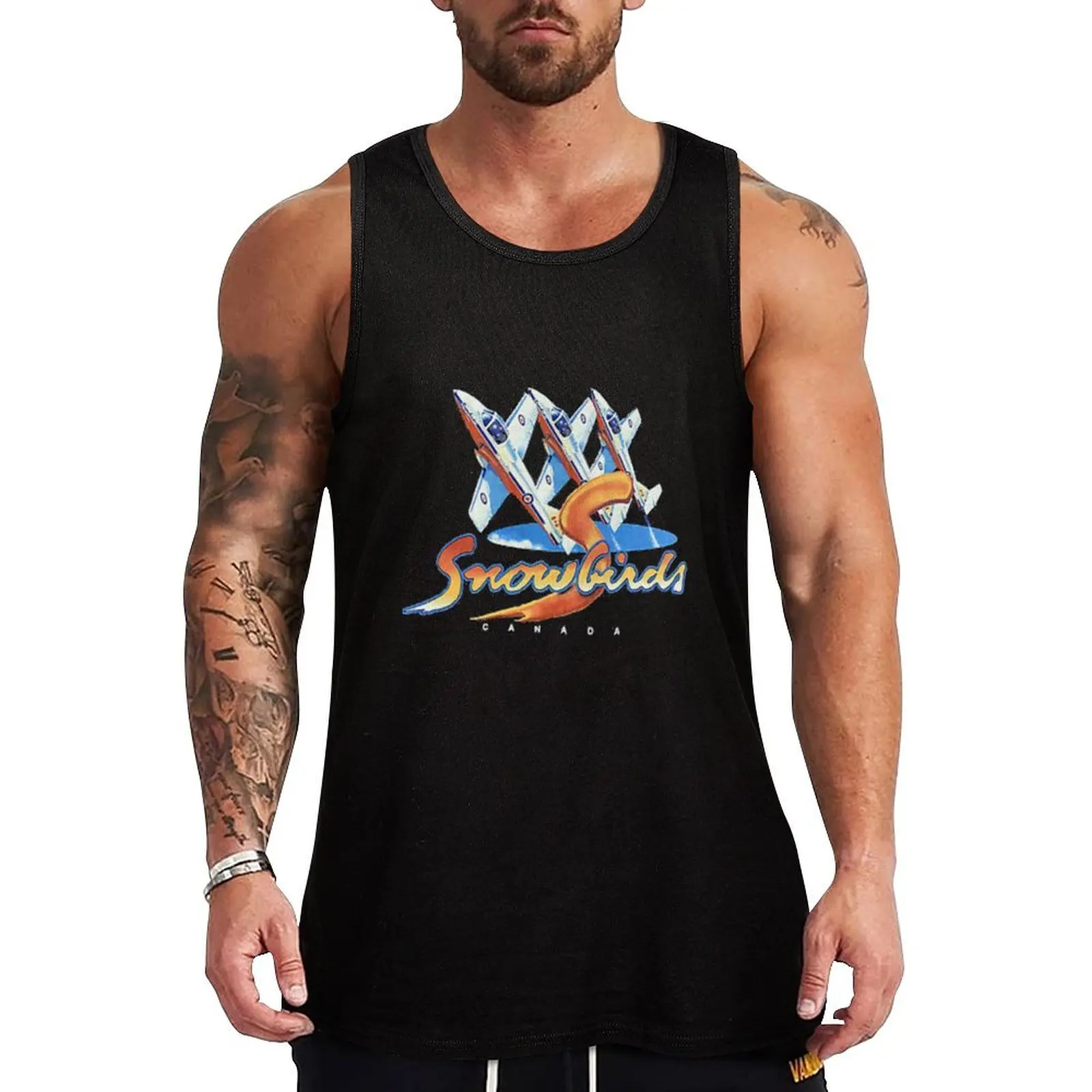 Royal Canadian Air Force Snowbirds Tank Top Geometric Print Tank Top Modern Graphic Sleeveless