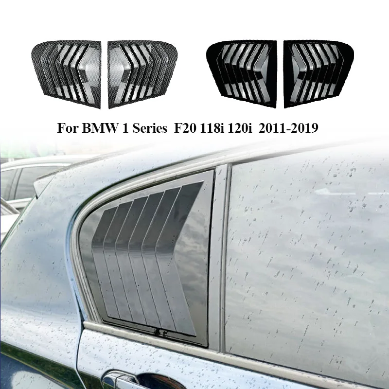 For BMW 1 Series F20 118i 120i 2011-2019 Car Rear Window Louver Trim Cover Rear Shutter Side Triangular Body Kit Car Accessories