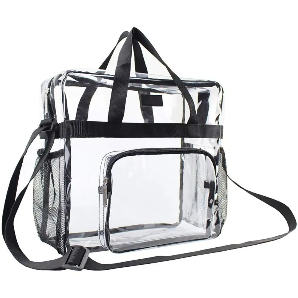 Large Capacity Clear Bag Stadium Approved PVC Clear Purse Clear Crossbody Bag  for Concerts Sports Festivals