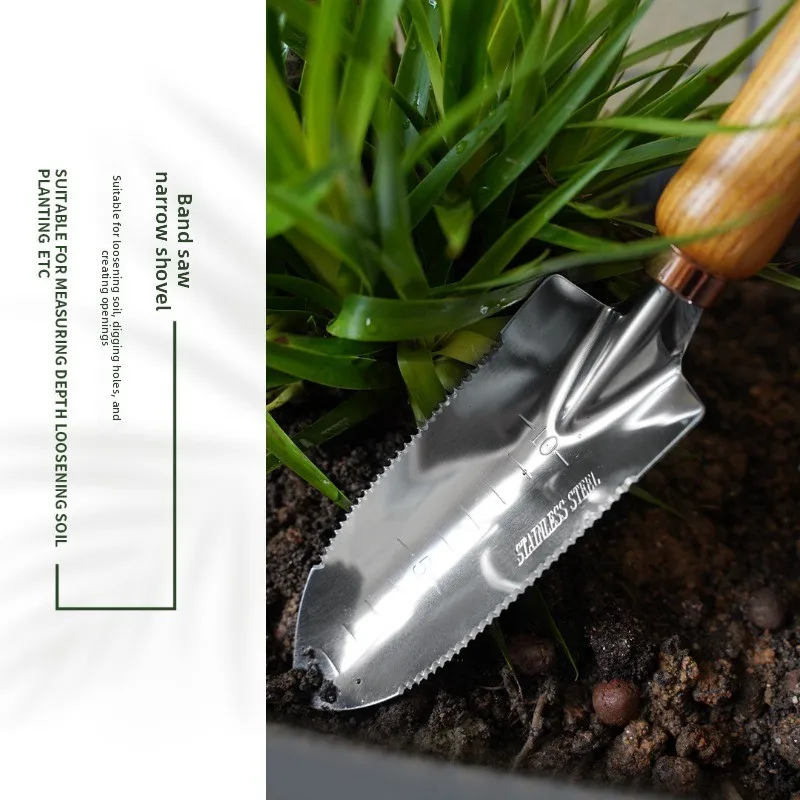 Stainless Steel Garden-Shovel Transplanting Flower Shovel Garden Forest Tool Outdoor Digging Wild Vegetables Balcony Planting