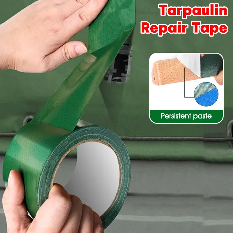 1/2rolls Tarpaulin Repair Tape 4.8cmx10M Waterproof PVC Tent Rainproof Tarpaulin Adhesive Tape Outdoor Awning Repairing Tape