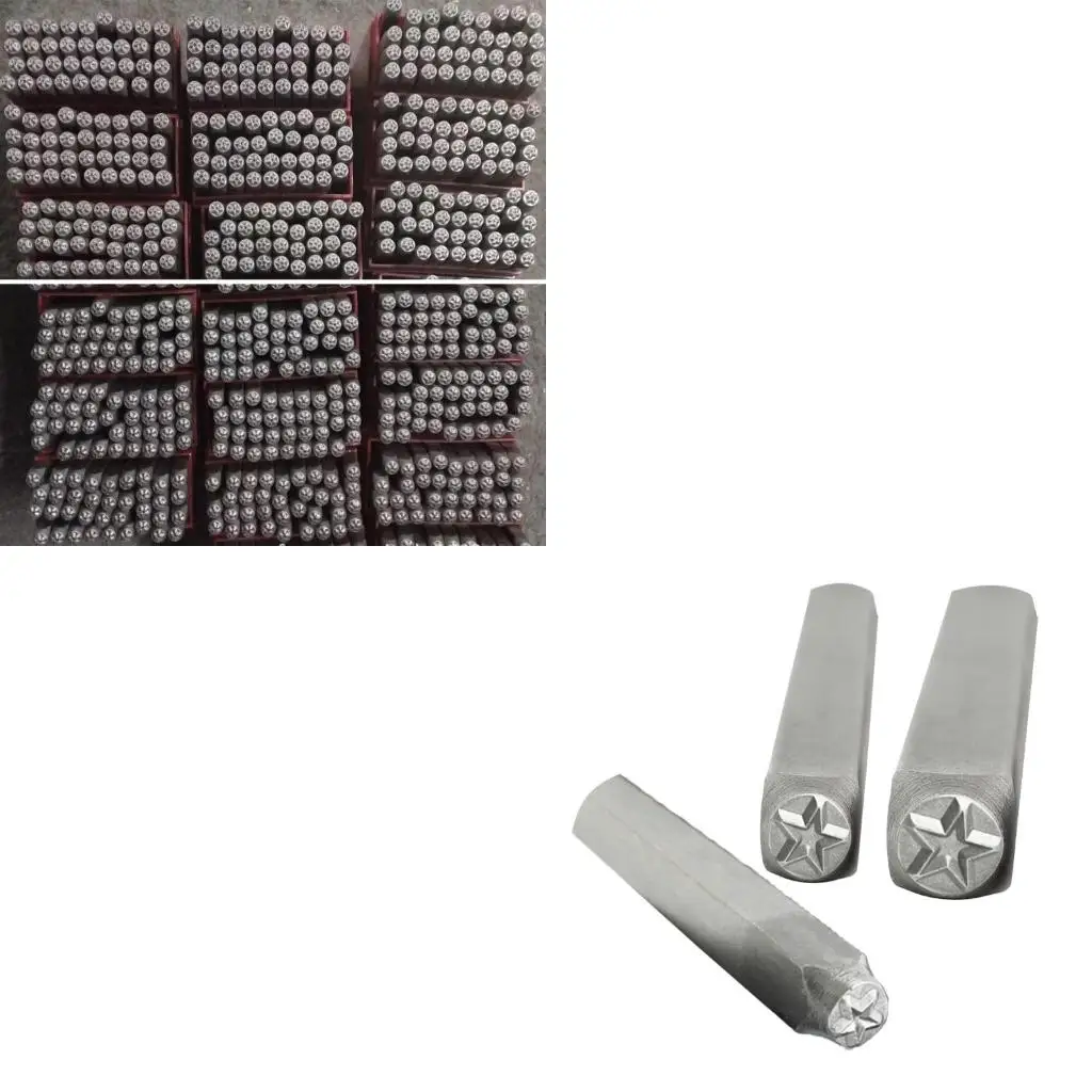 Set of 3 Creative Star Stamping Tool Carbon Steel Tools Metal and Leather Marking Accessories Jewelry Supplies