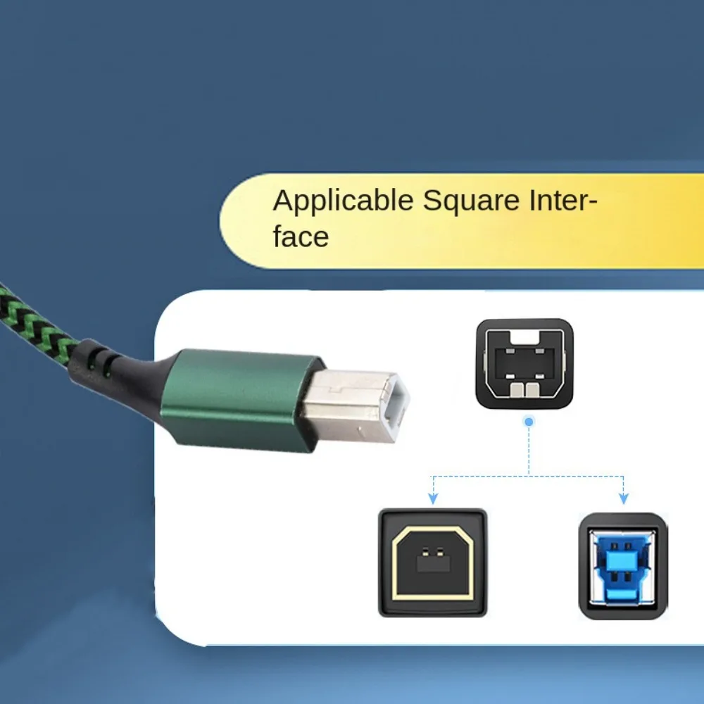 USB 2.0 Printer Data Connection Cable Computer USB To A/B Square Port Printing Cable USB Data Cable USB Cable