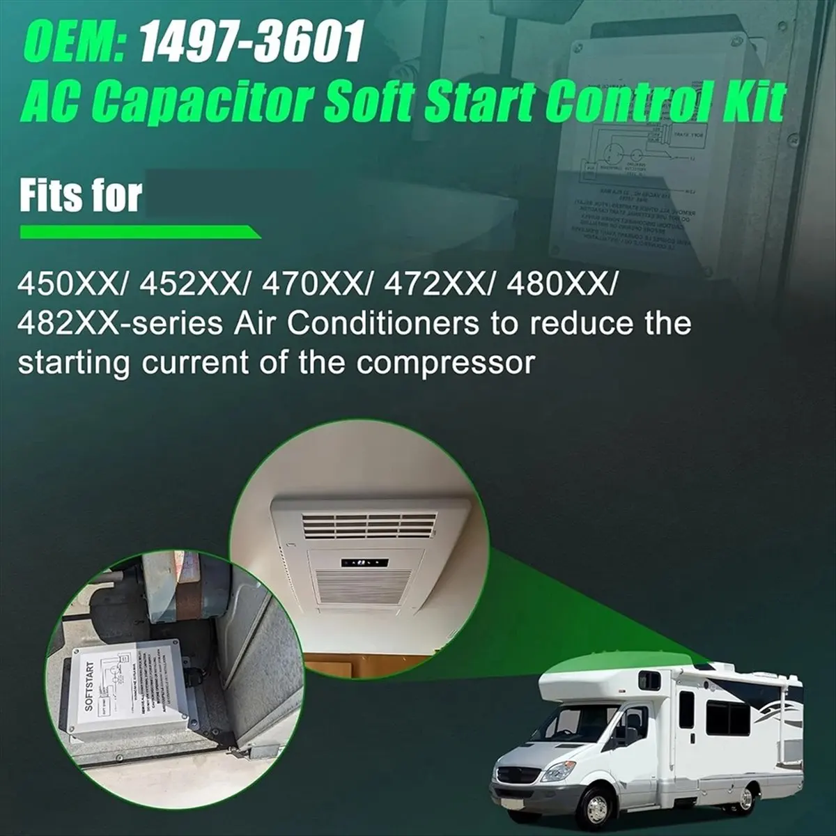 L96A For Coleman Mach 450XX 470XX 480XX Series Air Conditioner Soft Start Control Kit 1497-3601