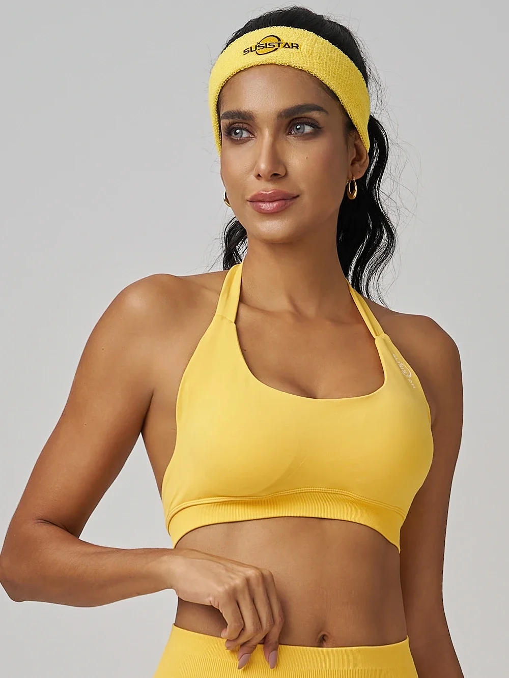 SUSISTAR Sport-BHs für Damen, abnehmbare, gepolsterte Yoga-Tanktops, ärmellose Fitness-Workout-Crop-Tops