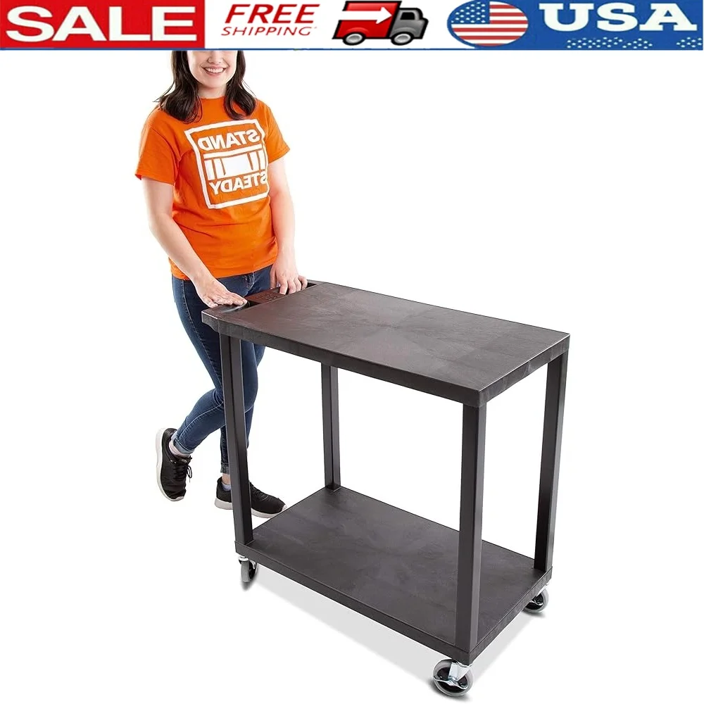 

Heavy Duty Utility Cart Multipurpose Flat Top Cart Supports 200lbs Easy Maneuver Locking Brakes Ideal Home Garage Catering
